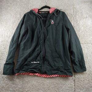 Disney Women's Black Jacket with Red Accents